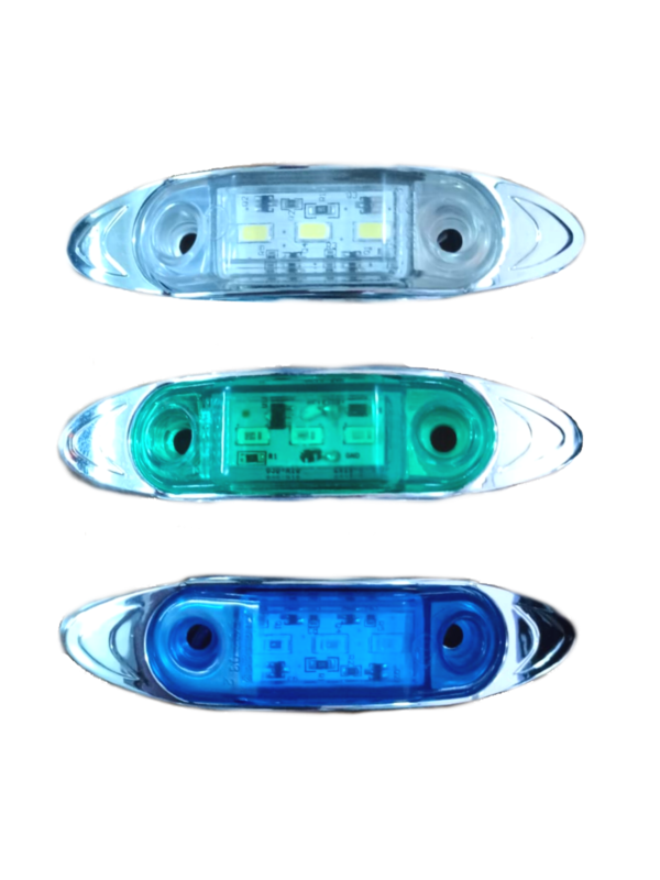 FARITO LED LATERAL CON BASE CROMADA PARA EMPERNAR 12-24 VOLTIOS