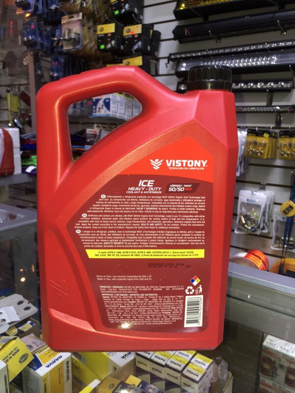 LÍQUIDO REFRIGERANTE Y ANTICONGELANTE 50/50 MARCA VISTONY EN GALÓN 3.785L