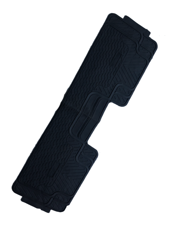 TAPIZ DE PISO DE JEBE PVC DE 3 PIEZAS PARA AUTO O CAMIONETA COLOR NEGRO