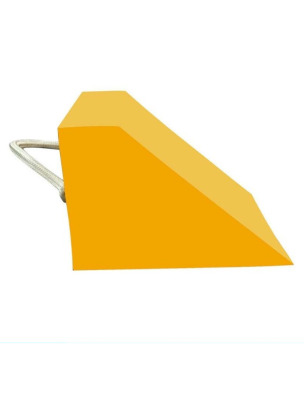 TACO DE MADERA DE SEGURIDAD PARA AUTO O CAMIONETA DE MATERIAL PESADO COLOR AMARILLO