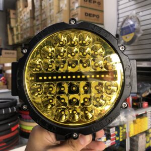FARO NEBLINERO LED REDONDO CON FUNCIONES Y BASE COLOR NEGRO 12-24V 51W