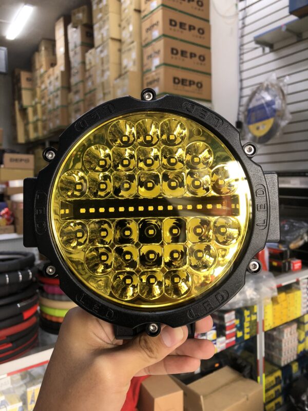 FARO NEBLINERO LED REDONDO CON FUNCIONES Y BASE COLOR NEGRO 12-24V 51W