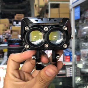  PAR DE FARO DE 2 LUPAS LED DUAL AMARILLO-BLANCO NEBLINERO MULTIVOLTAJE 12-24V RESISTENTE A IMPACTO, CORROSIÓN, AGUA Y LODO 95W SIN VENTILADOR