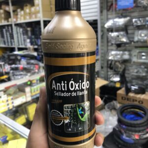 SELLADOR DE LLANTA CUBULL ANTI ÓXIDO PRESENTACIÓN DORADA PARA LLANTAS BAJAS Y FUGAS EN LÍQUIDO