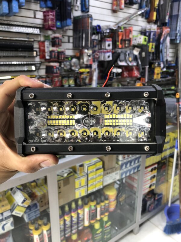 BARRA DE LED MULTIVOLTAJE 12-36V COLOR BLANCO 120W DE 16CM LARGO (resistente a impactos, corrosión, agua y lodo)
