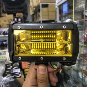 BARRA DE LED MULTIVOLTAJE 12-36V COLOR AMARILLO 78W DE 13CM LARGO (resistente a impactos, corrosión, agua y lodo)